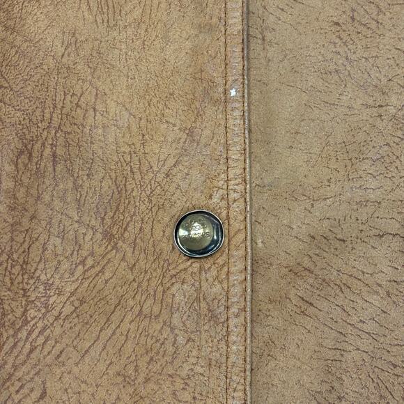 Vintage 80s 90s Winlit Brown‎ Womens L Suede Leather Trench Coat Jacket - Picture 4 of 12